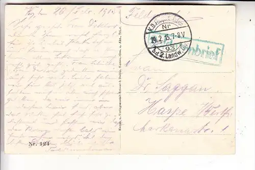 F 02540 MONTFAUCON, Zerstörungen 1.Weltkrieg, 1915, deutsche Feldpost