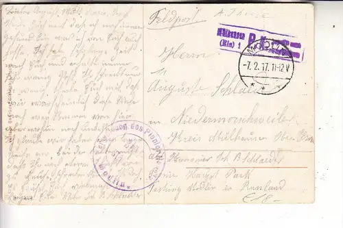 KÜNSTLER / ARTIST - ARTHUR THIELE, "Der Liebesdienst", 1917, deutsche Feldpost