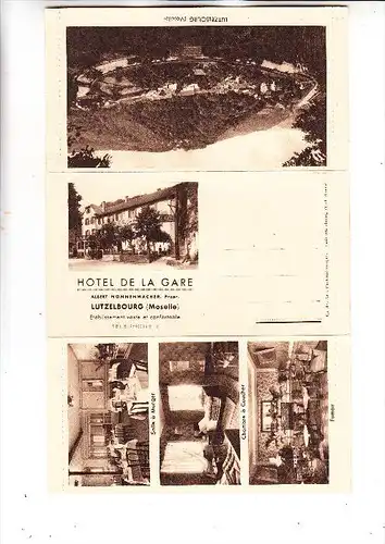 F 57820 LUTZELBOURG / LÜTZELBURG, Hotel de la Gare, Klappkarte