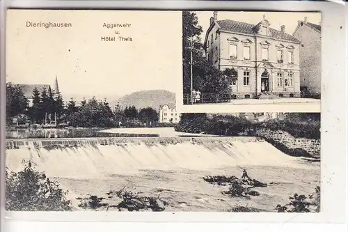 5270 GUMMERSBACH - DIERINGHAUSEN, Hotel Theis / Aggerwehr, 1913
