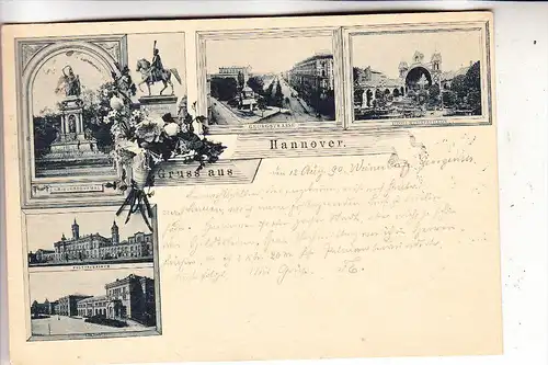 3000 HANNOVER, 1890, Lichtdruck, frühe Karte, sehr gute Erhaltung