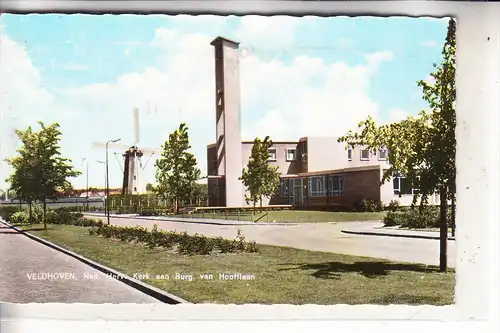 NL - NOORD - BRABANT - VELDHOVEN, van Hooflaan, N.H. Kerk, Molen