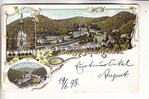 6229 SCHLANGENBAD, Lithographie, 1898, Mittelknick