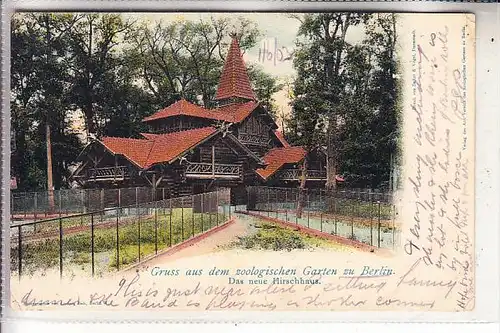 1000 BERLIN - TIERGARTEN, ZOO, Das neue Hirschhaus, 1903