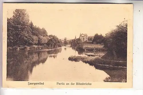 F 57200 SARREGUEMINES / SAARGEMÜND, Partie an der Bliesbrücke, 1918
