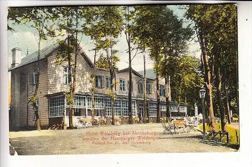 2070 AHRENSBURG, Hotel Waldburg, 1913, Druckstelle