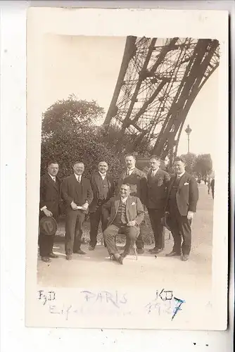 F 75000 PARIS, TOUR EIFFEL, CPA, Photo 1927