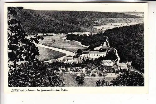 8780 GEMÜNDEN - SCHÖNAU, Ortsansicht, Landpoststempel, 1951