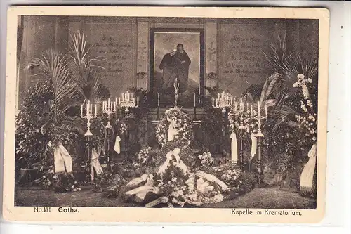 0-5800 GOTHA, Kapelle im Krematorium, kl. Eckmangel