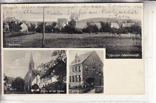 5431 WALLMEROD - OBERAHR, Panorama, Partie an der Kirche, Schule, 1936