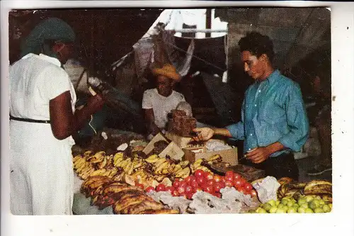 CURACAO - Floating Market, Post: Balboa Panama Canal, 1958