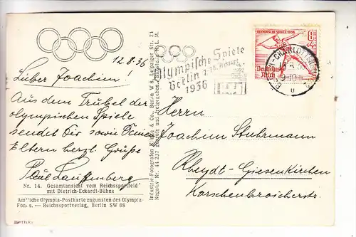 SPORT - OLYMPIA 1936 BERLIN, Reichssportfeld, Luftaufnahme