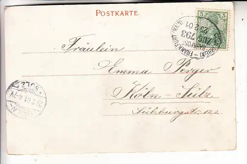 5200 SIEGBURG, Michaelsberg, 1901, Bahnpost