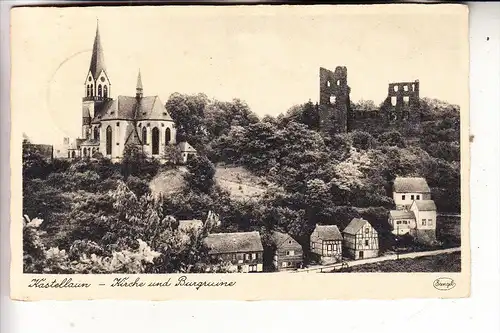 5448 KASTELLAUN, Kirche & Burgruine, 1942