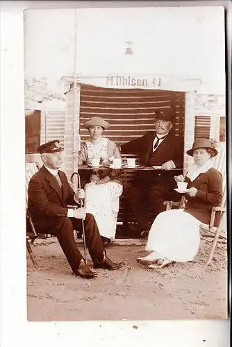 PHOTO - Strandleben, Strandkorb , Verleih M.Ohlsen, 1913