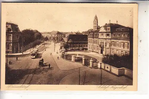 4000 DÜSSELDORF - PEMPELFORT, Schloß Jägerhof und Umgebung, Strassenbahn / Tram