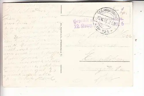 F 57810 AVRICOURT / DEUTSCH-AVRICOURT, 1.Weltkrieg, zerschossener Güterwagen am Güterbahnhof, 1915, d. Feldpost