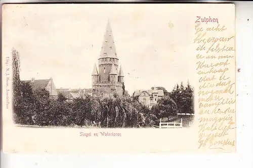 NL - GELDERLAND - ZUTPHEN, Singel en watertoren, 1901