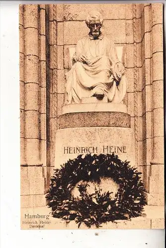 JUDAICA - Heinrich Heine Denkmal, Hamburg Barkhof, Denkmal steht mittlerweile in Toulouse