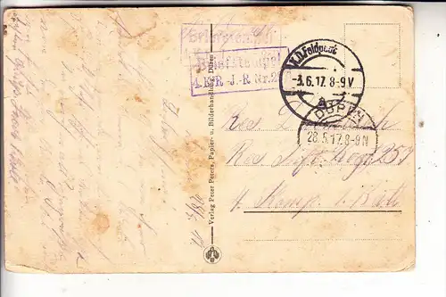 5160 DÜREN, Cölnplatz, Leuchtfontäne, deutsche Feldpost 1917