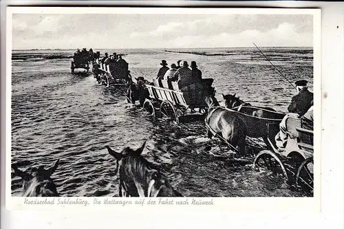 2190 CUXHAVEN - SAHLENBURG, Wattfahrt nach Neuwerk, 1955