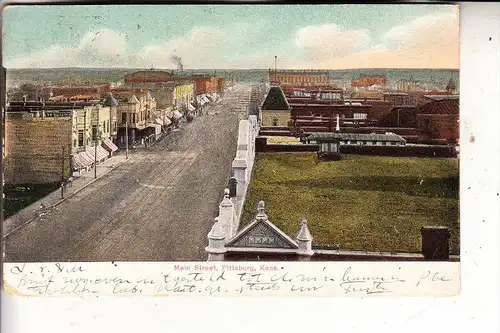 USA - KANSAS - PITTSBURG, Main Street, 1907