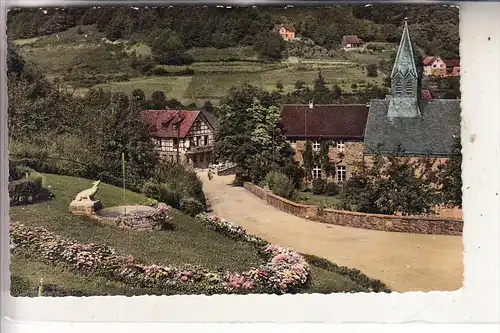 5107 SIMMERATH - WOFFELSBACH, Ortspartie, 1958, rücks. Klebereste