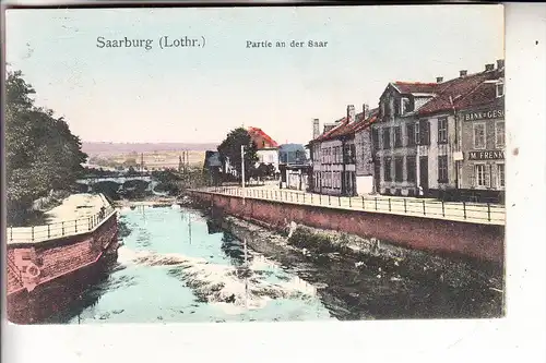 F 57400 SARREBOURG / SAARBURG, Partie an der Saar