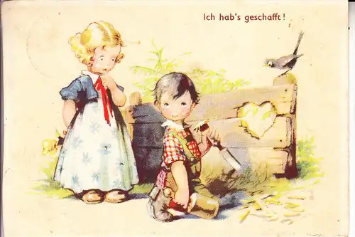 KINDER - Künstler-Karte, Herzschnitzer, 1942