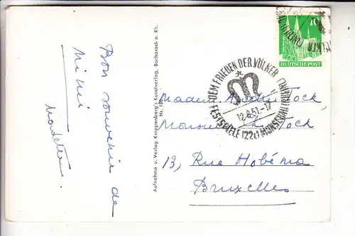 5108 MONSCHAU, POSTGESCHICHTE, Sonderstempel 1951, Festspiele "Dem Frieden der Völker"