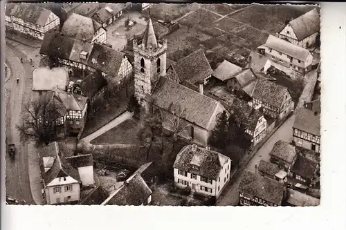 6454 BRUCHKÖBEL, Evang. Kirche, Luftaufnahme, 1958