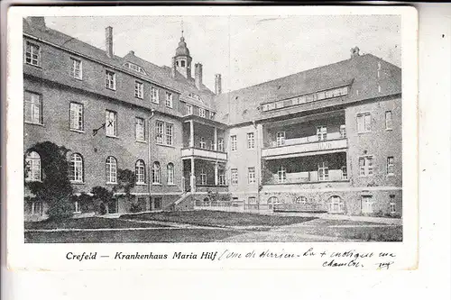 4150 KREFELD, Krankenhaus Maria Hilf, 1923