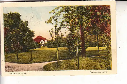 4040 NEUSS, Stadtgartenpartie, 1923