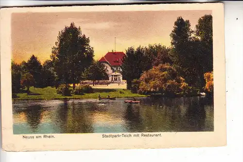 4040 NEUSS, Stadtpark-Teich, Restaurant, 1923