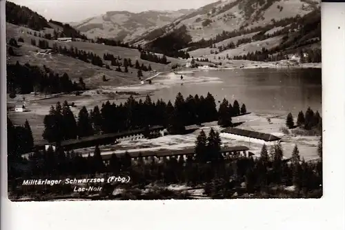 CH 1716 PLAFFEIEN - SCHWARZSEE FR, Militärlager, Militärpost, 1955