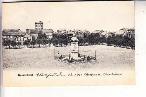 5630 REMSCHEID, Kaiserplatz mit Kriegerdenkmal, 1905