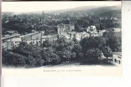 5860 ISERLOHN, v.d. Alexanderhöhe, 1904, Bahnhof