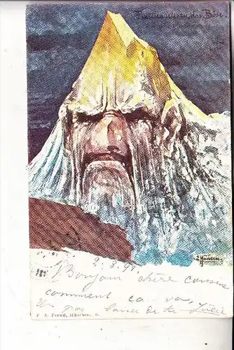 KÜNSTLER / ARTIST - EMIL NOLDE / Hansen, Berggesichter, Verlag: Prantl-München, 1898, sehr gute Erhaltung