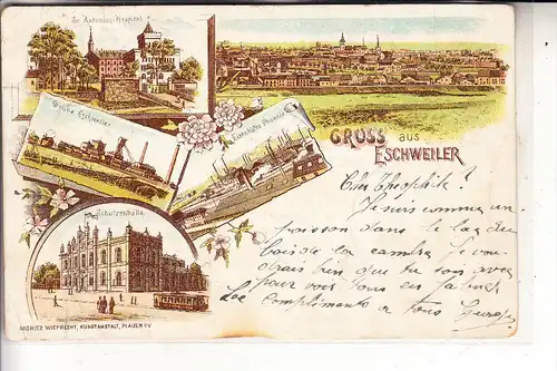 5180 ESCHWEILER, 5-Bild Lithographie, 1898, unten kl. Randmangel, Druckstelle