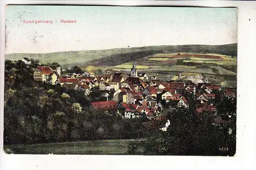 3509 SPANGENBERG, Ortsansicht, 1913, Militärl Post