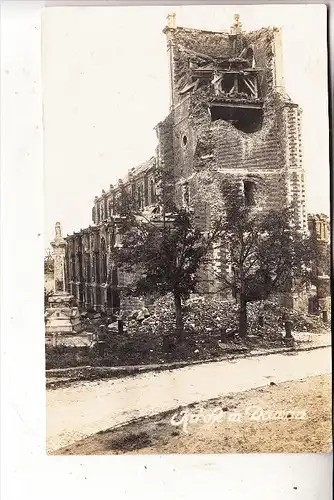 F 62138 DOUVRIN, Zerstörungen 1.Weltkrieg, Kirche /l'Eglise, Photo-AK