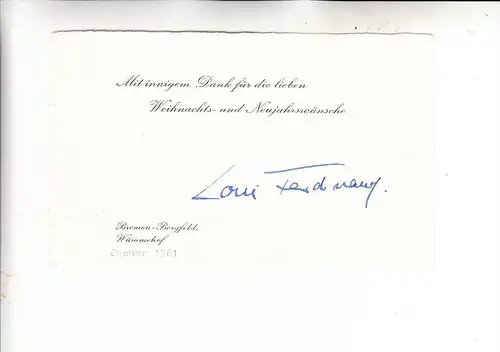 MONARCHIE - DEUTSCHLAND, LOUIS FERDINAND von Preußen, Autograph Tinte, 1961