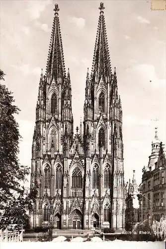 4300 ESSEN , Franz Hengsbach Bischof Bistum Essen, Autograph auf AK Kölner Dom