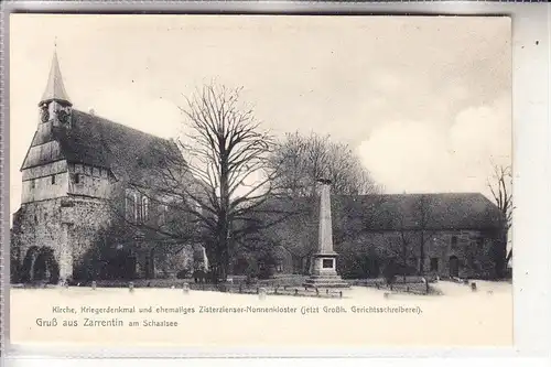 0-2824 ZARRENTIN, Kirche, Kriegerdenkmal & ehemaliges Zisterzienser-Nonnenkloster, ca. 1905, ungeteilte Rückseite