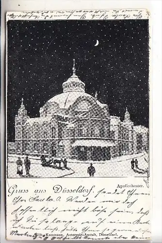 4000 DÜSSELDORF, Apollo-Theater bei Nacht, 1900