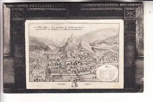 CH 1950 SION, Historische Ansicht, min. Randmängel, 1907