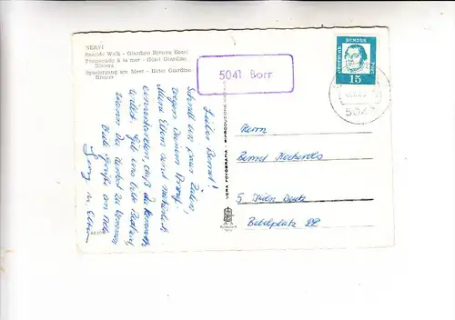 5042 ERFTSTADT - BORR, POSTGESCHICHTE, Landpoststempel, 1963