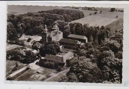 4300 ESSEN - KETTWIG, Schloß Hugenpoet, Luftaufnahme, 1958