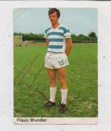 FUSSBALL - MSV DUISBURG - KLAUS WUNDER, Autogramm, Sammelbild 1972