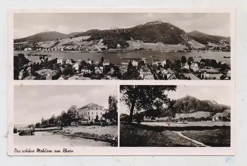 5300 BONN - BAD GODESBERG - MEHLEM, Böhm's Hotel "DRACHENFELS", Schiffsanleger, Panoramablick